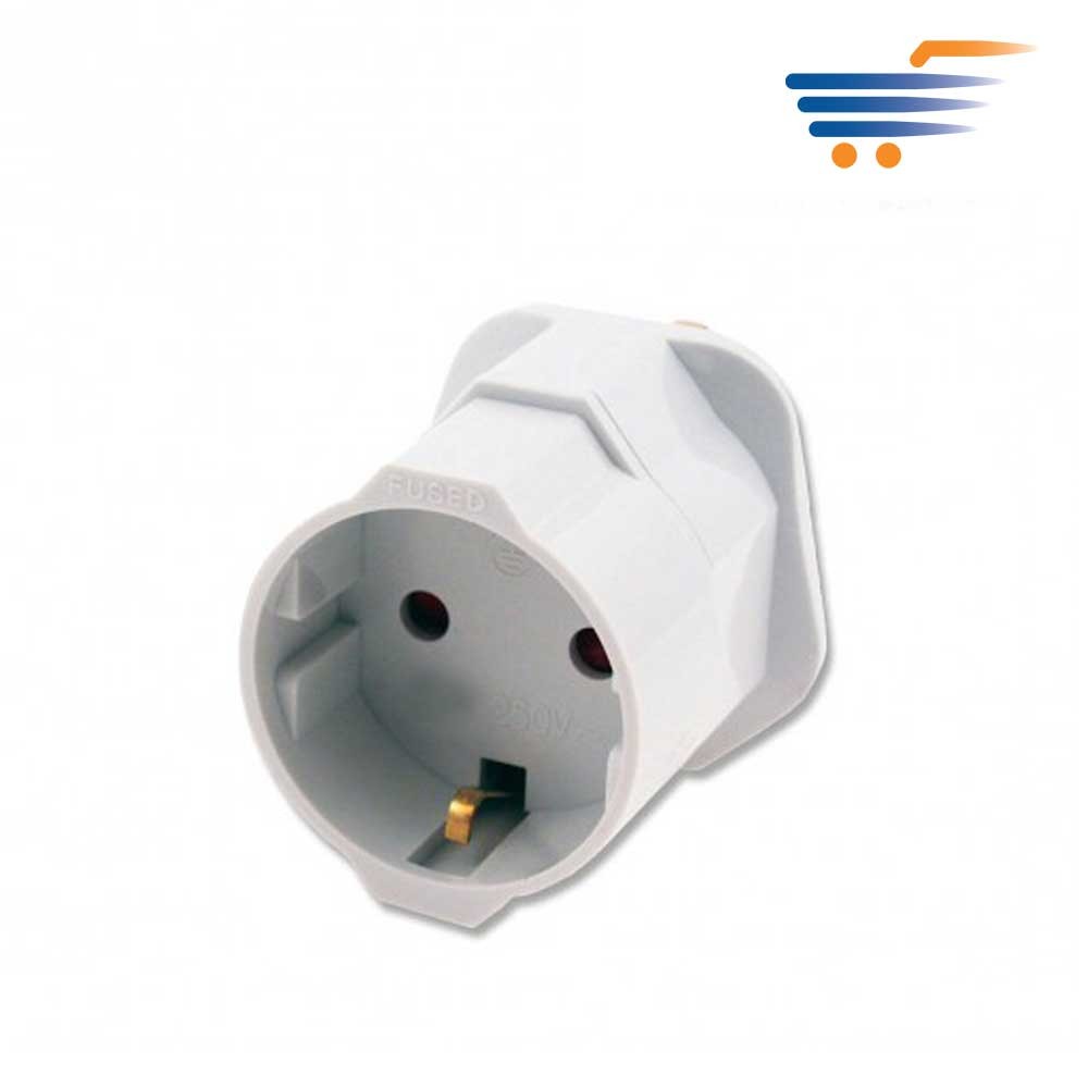 Converter Fused Plug Adaptor From Euro To Uk - 